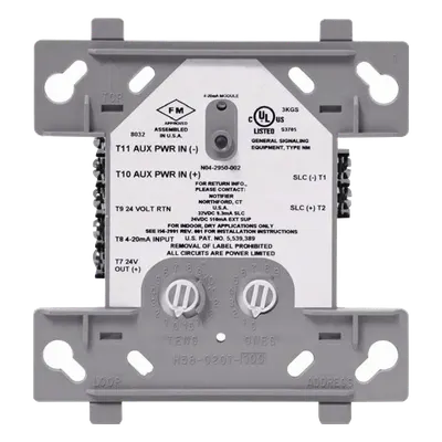 Módulo de Entrada Analógica NOTIFIER FMM-4-20, 4-20 mA, Tecnología FlashScan