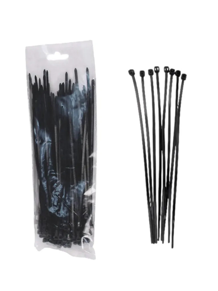 Cincho sujetacable SAXXON SBE-2.5X100BK de nylon negro, 100 piezas