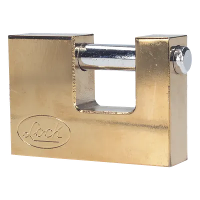 Candado de Acero para Cortina Metálica / Nivel de Seguridad 6 / Cilindro 5 Pernos / Gancho 12 mm / Cavidad 30 mm / Llave Estándar