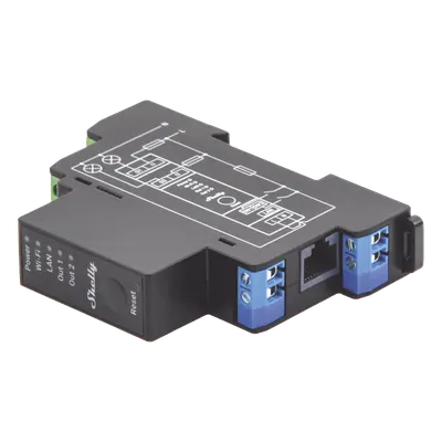 Relevador inteligente Shelly Pro 2PM de 2 canales con medición AC