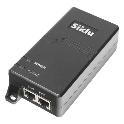 Inyector PoE Pasivo, 1 Gbps, 60 W, 55 Vcc, 100-240 Vca, Cable CA 