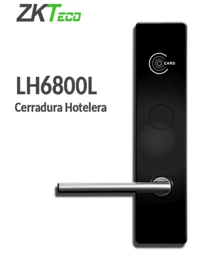 Cerradura hotelera izquierda ZKTeco LH6800L con tecnología MIFARE