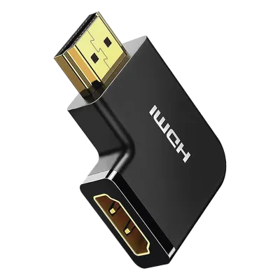 Adaptador HDMI Tipo L Macho a Hembra / Hacia Abajo / HDMI 2.0 4K@60Hz / Proporciona Flexibilidad Sin Doblar los Cables HDMI