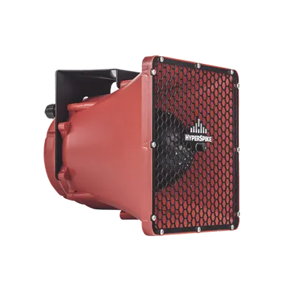 Altavoz de Alta Fidelidad / SPL Máx 139 dB a 1m / Alcance de Voz 250m (820 pies) / Dispersión 90° / NEMA 3R / C1D2 / Color Rojo