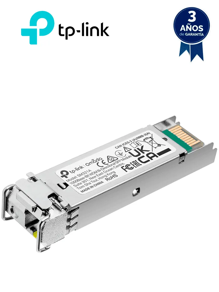 Transceptor SFP TP-Link SM321A WDM monomodo de 1 Gbps