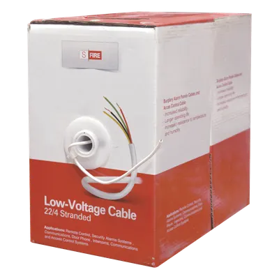 Cable 100% Cobre INDUSTRIAL/  4 x 22 AWG/ de color blanco / 305m / para aplicaciones en sistemas de Intrusión / Control de Acceso y TV Porteros