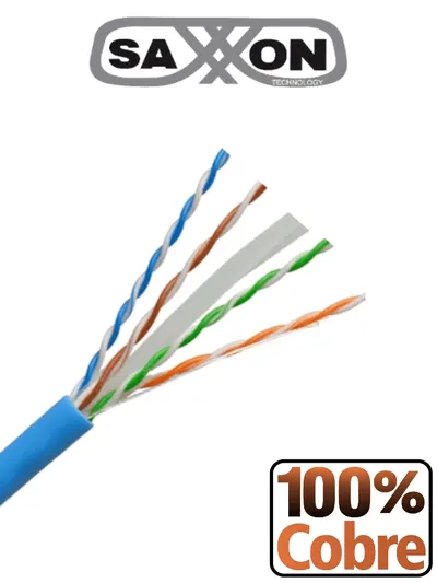 Cable UTP Cat6 SAXXON OUTP6COP100B de cobre puro, 100 metros