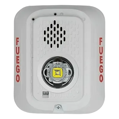 Sirena con Estrobo LED SYSTEM SENSOR P2WLEDSP 24 Vcd y Candela Seleccionable