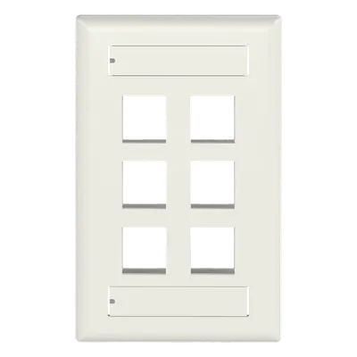 Placa de pared PANDUIT NK6FIWY para 6 módulos Keystone