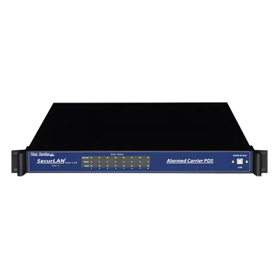 Sensor de Seguridad Perimetral por Fibra Óptica / Montaje en Rack 19'' / 8 Zonas / 0 a 800 m (0 a 2,625 pies) por Zona / Inmune a EMI, RFI y Rayos