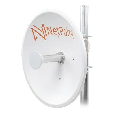 Antena Parabólica Direccional / 4.9-6.4 GHz / Ganancia 30 dBi / Dual Slant 45° y 90° / Alcance 30 km (98,425 ft) / Diámetro 60 cm (23.6 in)