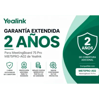 Garantía extendida de 2 años para MeetingBoard 75 Pro de Yealink
