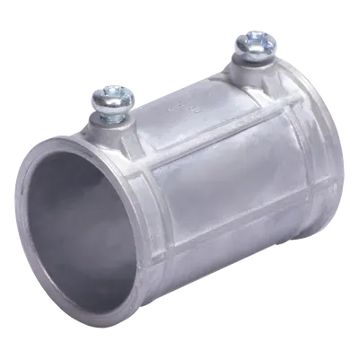 Cople Roscado Con Tornillo / 1 1/2" (41 mm) / Acero Galvanizado / Espesor Pared 1.65 mm / NPT / Uso Interior Seco