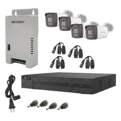 Kit de videovigilancia HiLook HL-2080P-4B-TWA con 4 cámaras 2 MP