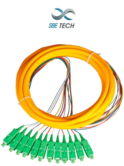 SBE TECH SBE-PIGSCAPC2MSM12P - Pigtail SC/APC monomodo 9/125 simplex, de 2 metros, en paquete de 12 unidades