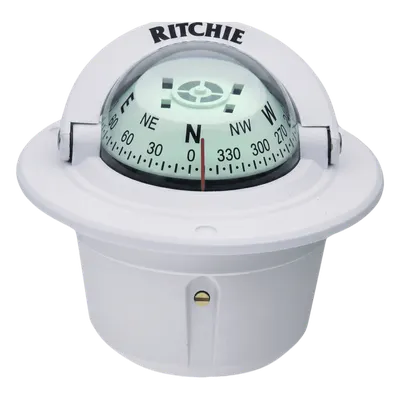 Brújula marítima RITCHIE F-50W con montaje empotrado e iluminación verde