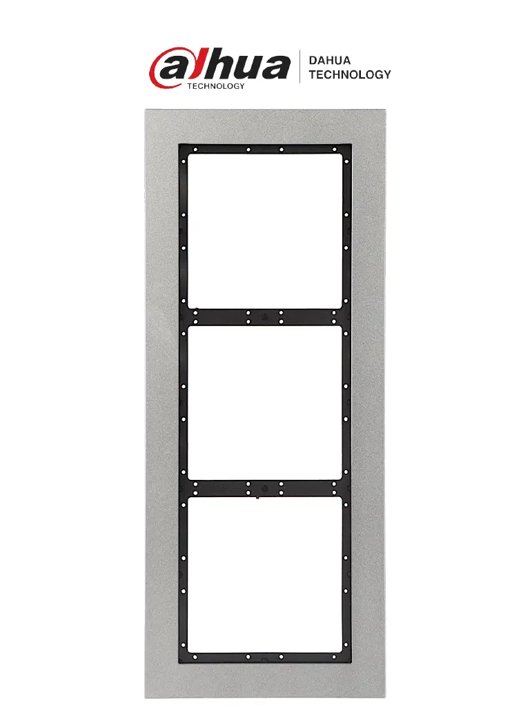 Panel frontal Dahua VTM126 para 3 módulos, compatible con VTO4202F
