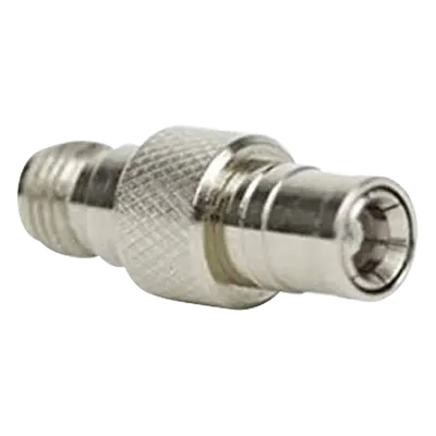 Adaptador en Línea / Conector SMA Hembra a SMB / Cuerpo Bronce Niquelado / Aislante Teflón