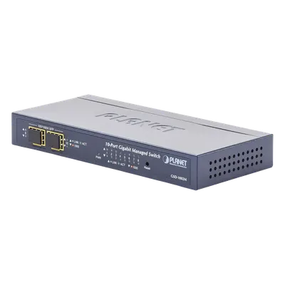 Switch administrable PLANET GSD-1002M con 8 puertos Gigabit y 2 SFP