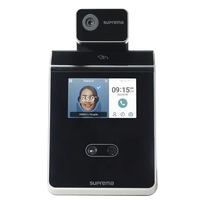 Terminal de Control de Acceso Facial / Detección de Temperatura / 30,000 Usuarios / Pantalla Táctil 4" / TCP/IP y RS-485 / Bluetooth y RFID Multitecnología