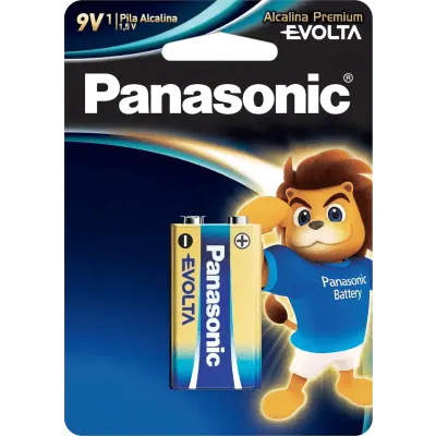 Batería alcalina Panasonic 9V 6LR61EGL/1B con protección antiderrames