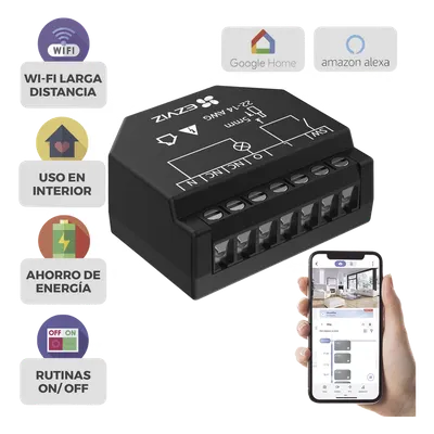 Relevador Wi-Fi EZVIZ CS-T35 para controlar la iluminación desde una app