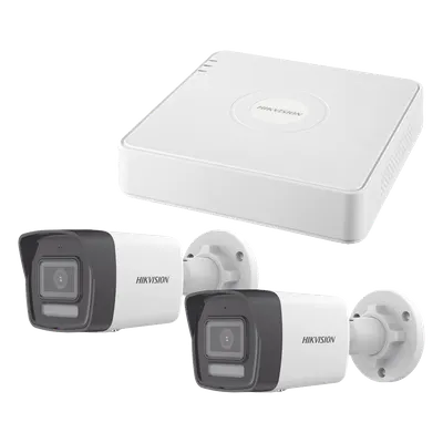 Kit de videovigilancia IP Hikvision KIPCSTART con 2 cámaras de 2 MP