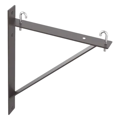 Kit de Soporte Triangular a Pared / Acero / 6 y 12 in / 0.5 y 1 ft / Negro