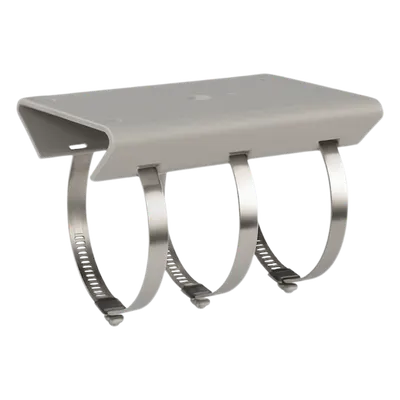 Montaje para Poste Vertical / Acero Galvanizado SUS304 / Ø 67-127 mm / 250 x 127 x 46 mm / 1.6 kg / Color Blanco / 9.8 x 5 x 1.8 in