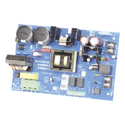 Fuente de Poder Tipo Tarjeta / 115VAC a 12VDC / 10A Continuos / Respaldo de Batería / Failover Instantáneo / Supervisión AC y Batería / UL294