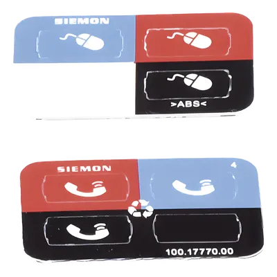 Icono para Identificación de Jacks / Montaje Plano o en Ángulo / Cat 5e/6/6a / UL 94 V-0 / Bolsa 100 Piezas