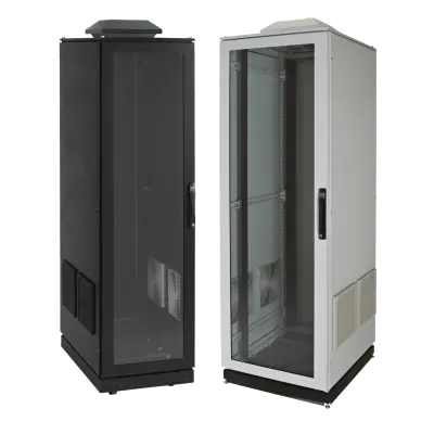 Gabinete de Telecomunicaciones ProLine V/D, 700 mm de Ancho, 800 mm de Profundidad, Ventilador Tipo 1 / Filtro 600 CFM, 42 UR, Color Gris Claro