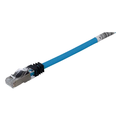 Patch Cord Cat6A / Blindado S/FTP / CM/LSZH / 0.5 m (1.64 ft) / Azul