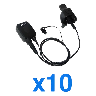 Kit de 10 micrófonos audífonos para Motorola HT1000/XTS1500/XTS200/XTS300/XTS5000/MTX838