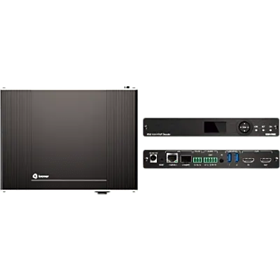 Decoder AVoIP 4K60 4:4:4 | Streaming sobre Ethernet | Dante, USB, IR, RS-232, CEC | PoE+ | Aluminio Mega Tool Deep