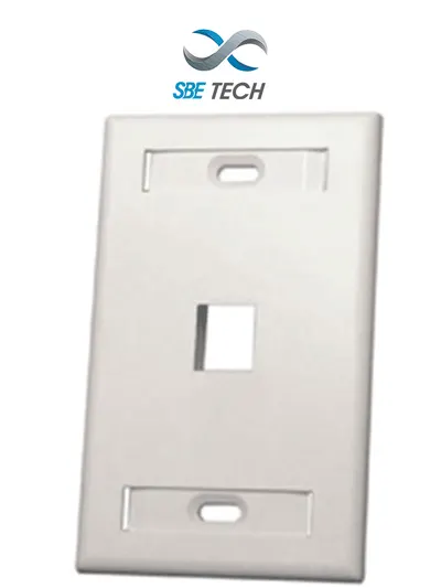 Placa de pared SBE TECH SBE-2517-1P-WT de 1 puerto blanco