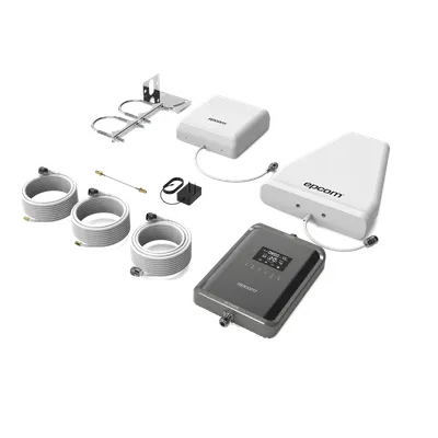 Amplificador Celular Pentabanda / 2G 3G 4G 5G / 700-2600 MHz / 70 dB / 300 m² (3,229 ft²) a 600 m² (6,458 ft²) / VoLTE