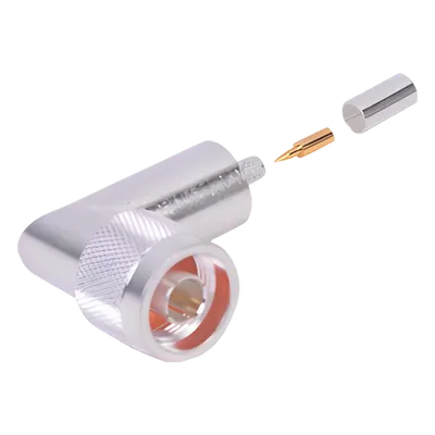 Conector N macho en A/R de anillo plegable para cable RG-58/U.