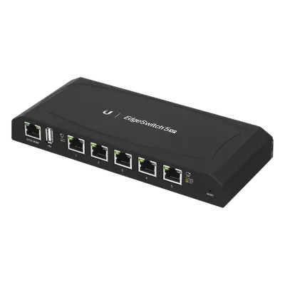 EdgeSwitch 5XP Administrable de 5 Puertos Gigabit PoE de 24 V Pasivo, con funciones avanzadas de Capa 2