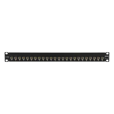 Patch Panel / UTP / Cat6 / 24 Puertos / Plano / 1U / 19 Pulgadas