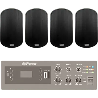 Kit de audio EPCOM PROAUDIO EPB240E/4WS50 con amplificador de 240W