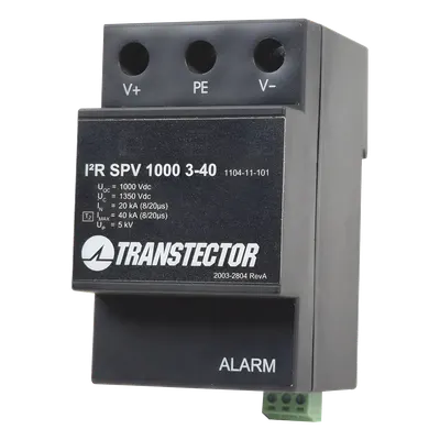 Supresor de Sobretensiones / 1000 VDC / 20 kA In / 40 kA Imax / Tipo 2 / DIN Rail / 25 ns