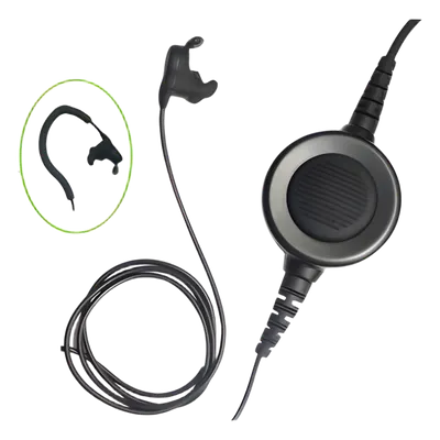 Micrófono Audífono con PTT / Cancelación de Ruido / Gel de Sílice Medicinal / Cable PU Reforzado con Kevlar / Compatible Cascos Abiertos y Cerrados