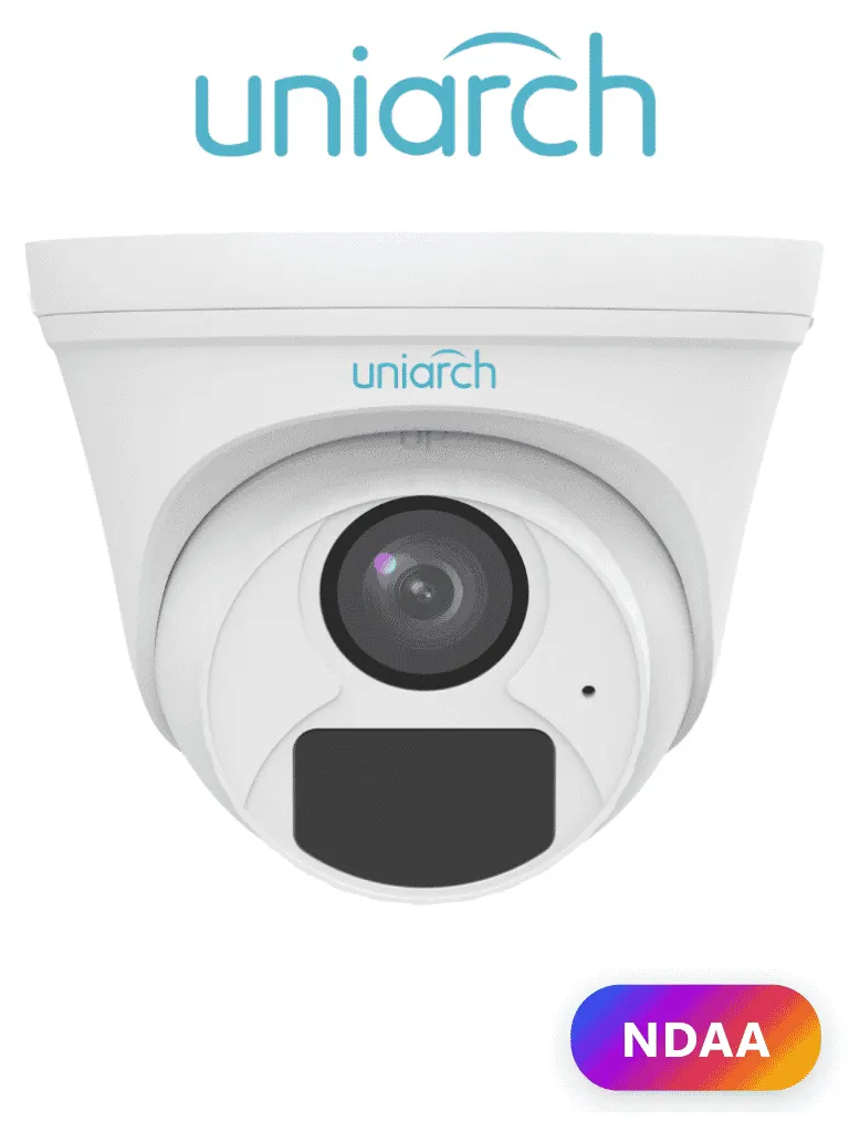 UNIARCH UACT112AF28 - CÁMARA ANALÓGICA TURRET  / 2MP / AHD/TVI/CVI/CVBS / LENTE 2.8mm F2.0 / MICRÓFONO-INTEGRADO / IR 20M / DWDR / IP67 / 3-AXIS