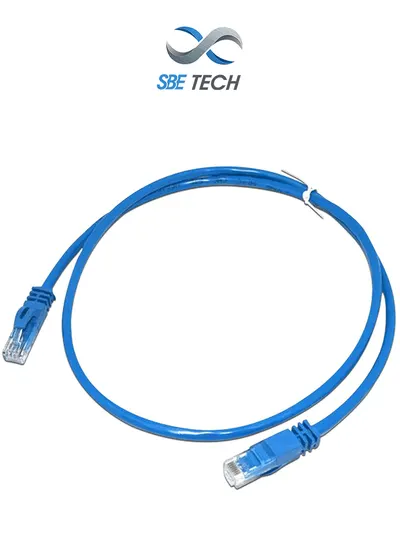 SBE TECH SBE-PCC6U3.0M-BL - Patch cord Cat 6, color azul, de 3 metros con bota inyectada y moldeada