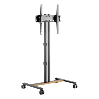 Soporte Móvil para TV / Hasta 55 Pulgadas / Carga 35 kg (77 lbs) / VESA 200x200 a 600x400 / Ruedas con Frenos / Altura Ajustable 4 Posiciones