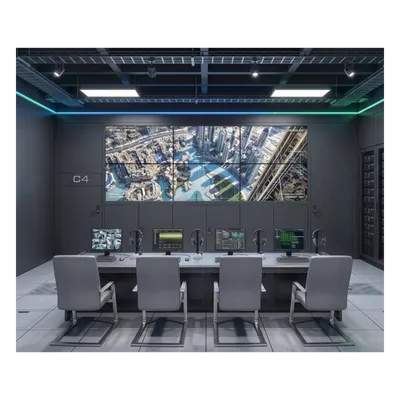 Kit Videowall 3x2 / 6 Pantallas 55" Full HD / Decodificador 16CH 4K / Base de Piso / Hikvision