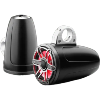 Par de Bocinas Cerradas para Torre / JL Audio M6 7.7" / Coaxial / 100 W RMS / LED Transflective™ / Rejilla Deportiva de Titanio / 45 Hz-25 kHz / 4 Ω