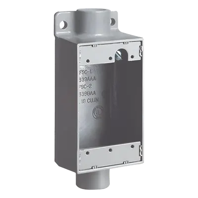 Caja Rectangular Tipo FSC / Aluminio Libre de Cobre / 3/4" / Aprobada Lugares Húmedos