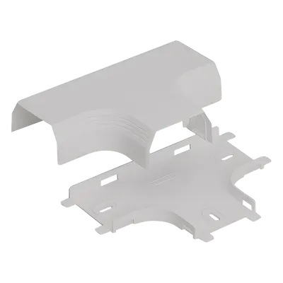 Accesorio en T PANDUIT T45TIW para canaleta T-45, de PVC blanco